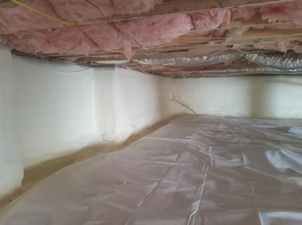 Crawl space encapsulation with closed-cell spray foam for Spray Foam Roofing in Springville